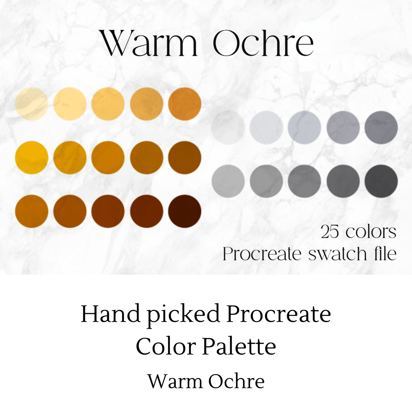 Warm Ochre Procreate Color Palette