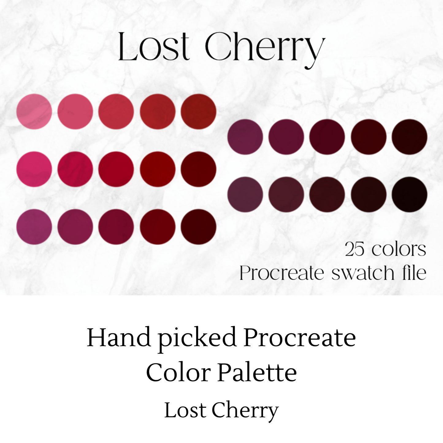 Lost Cherry Procreate Color Palette