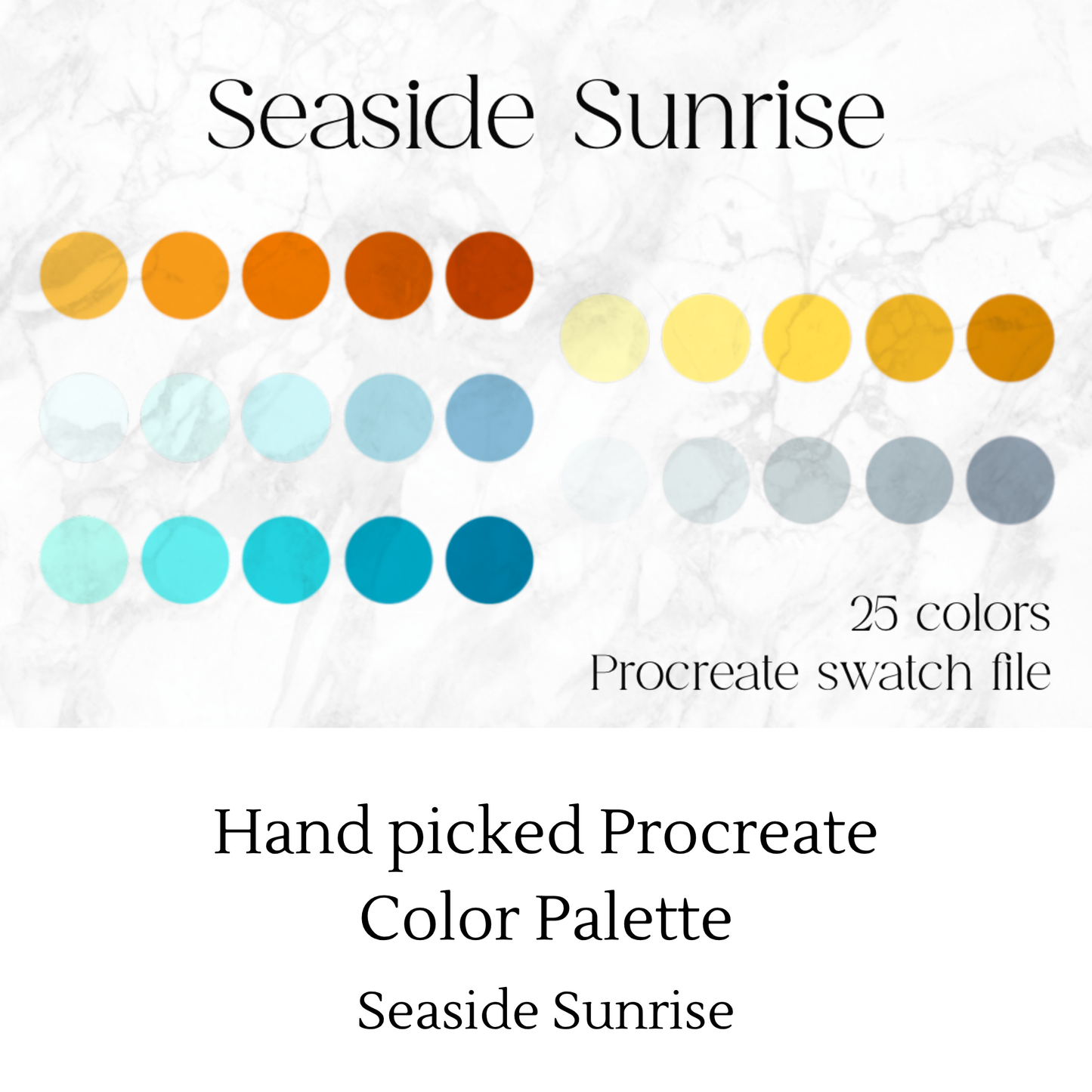 Seaside Sunrise Procreate Color Palette