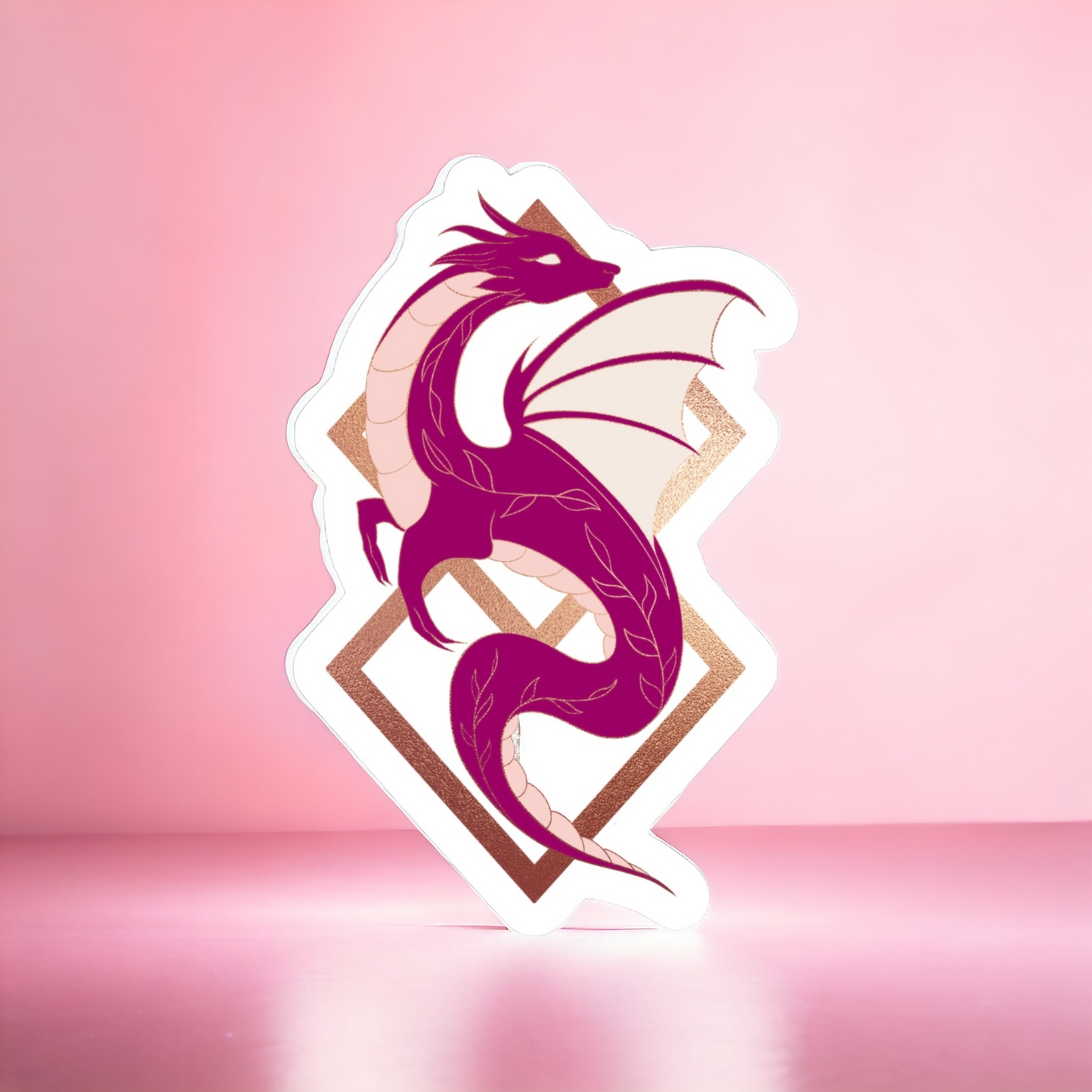 Rhodolite & Rosegold Dragon Magnet