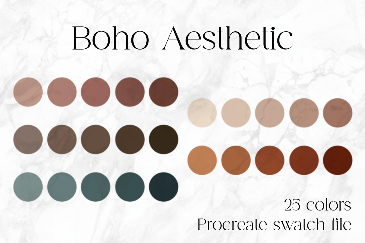 Boho Aesthetic Procreate Color Palette