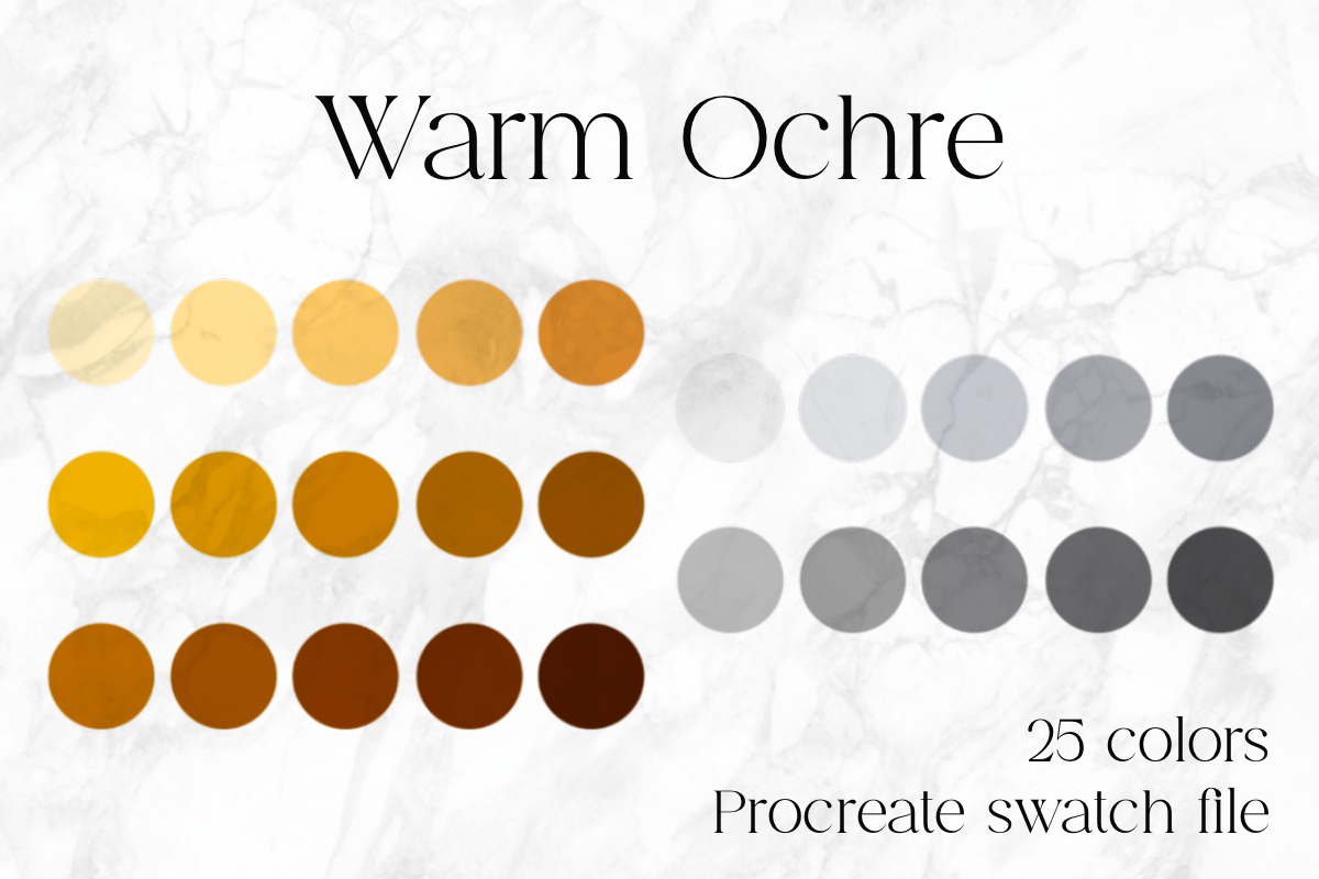 Warm Ochre Procreate Color Palette