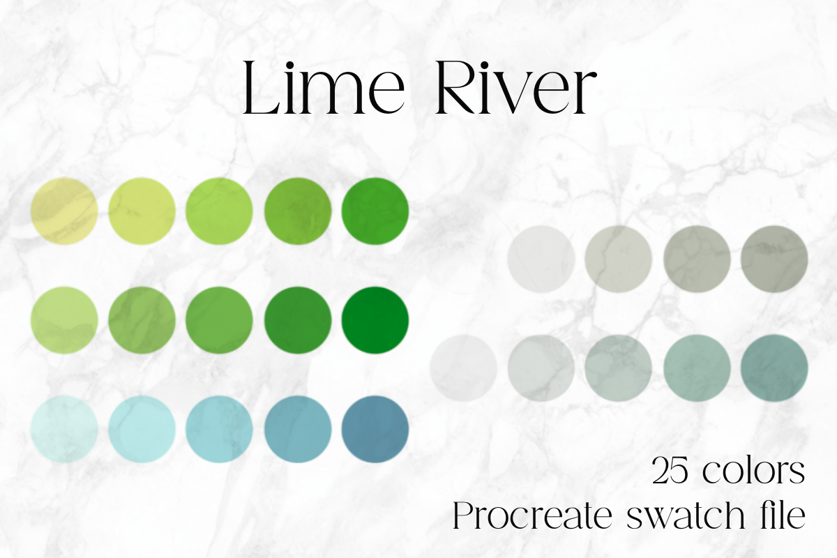 Lime River Procreate Color Palette