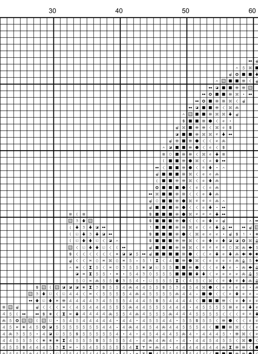 Mystical Moth Cross-Stitch Pattern | Hand-Drawn Witchy X-Stitch | Bold Purple & Blue Digital PDF Chart