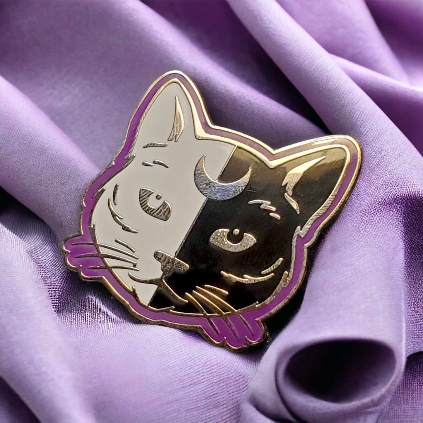 Mooncat Enamel Pin
