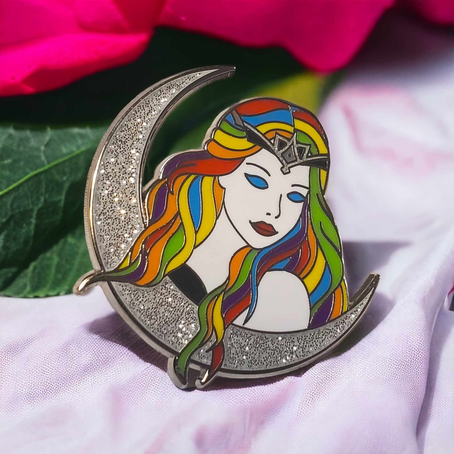 Rainbow Goddess Enamel Pin
