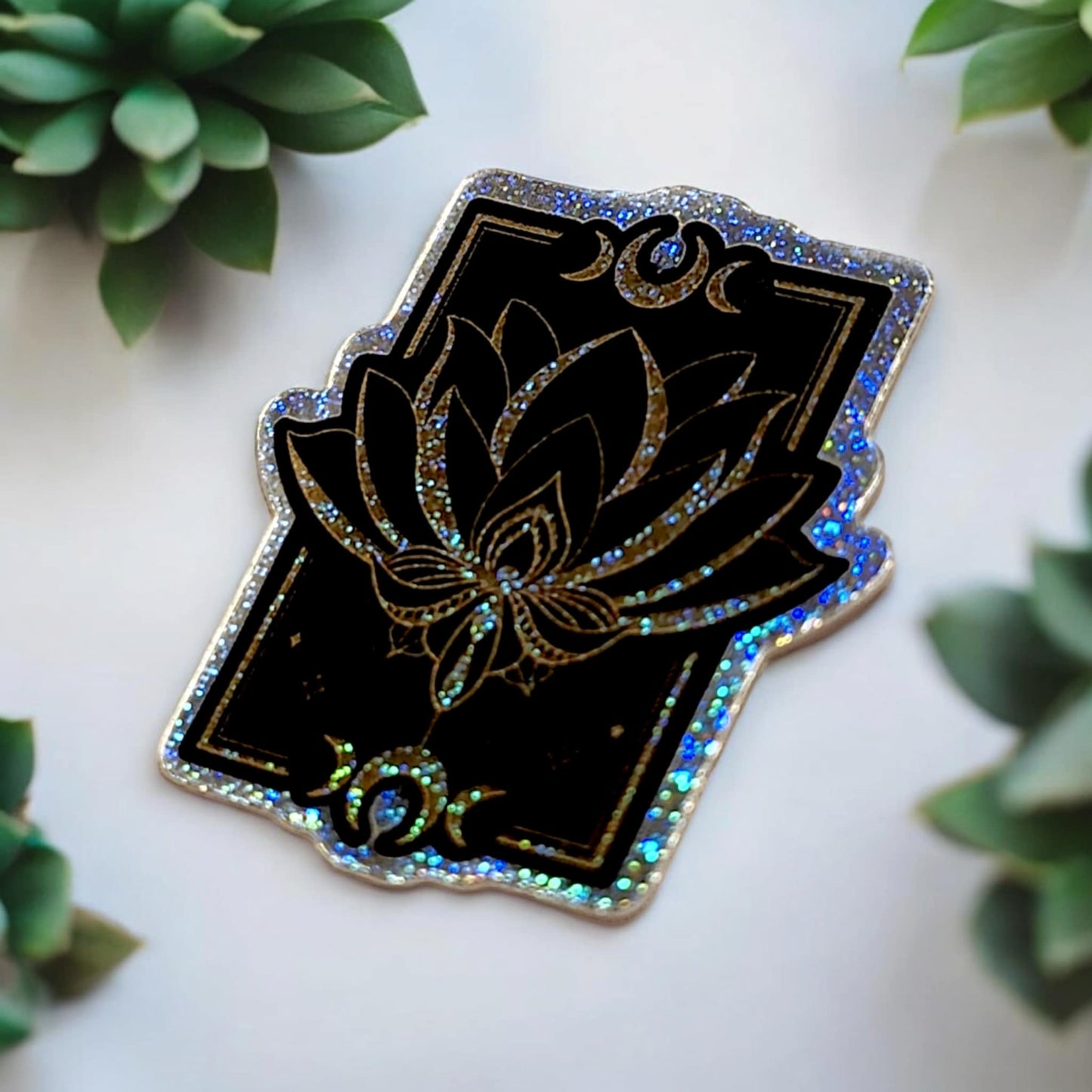 Celestial Lotus Fairy Dust Holographic Sticker