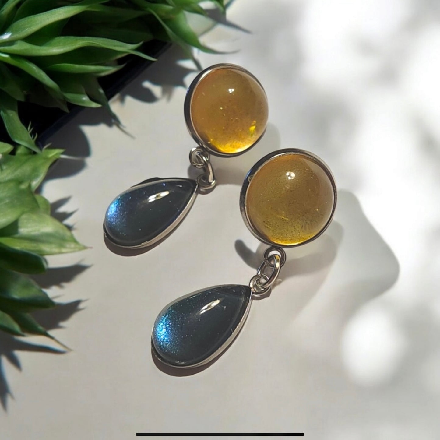 Alien Elixir Hand-Painted Glass Earrings