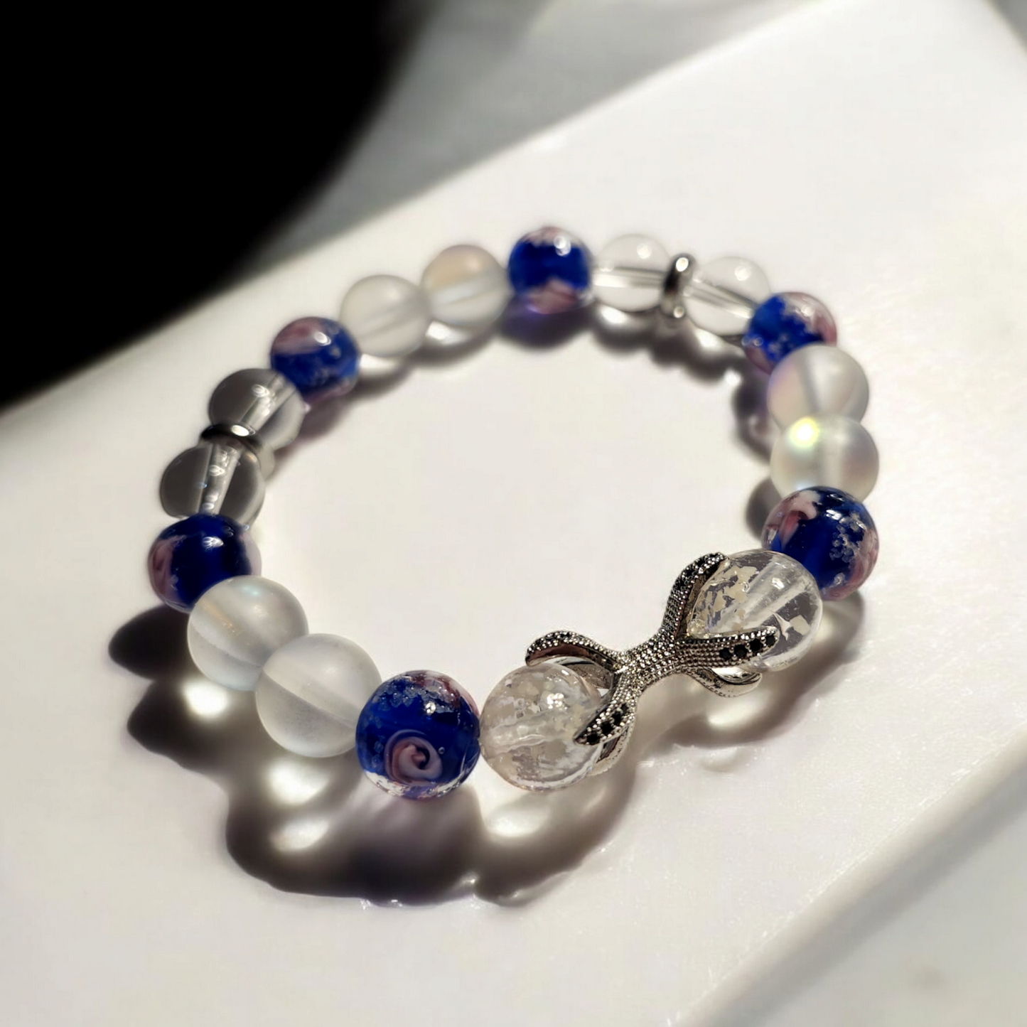 Firefly Glass & Claw Handcrafted Bracelet