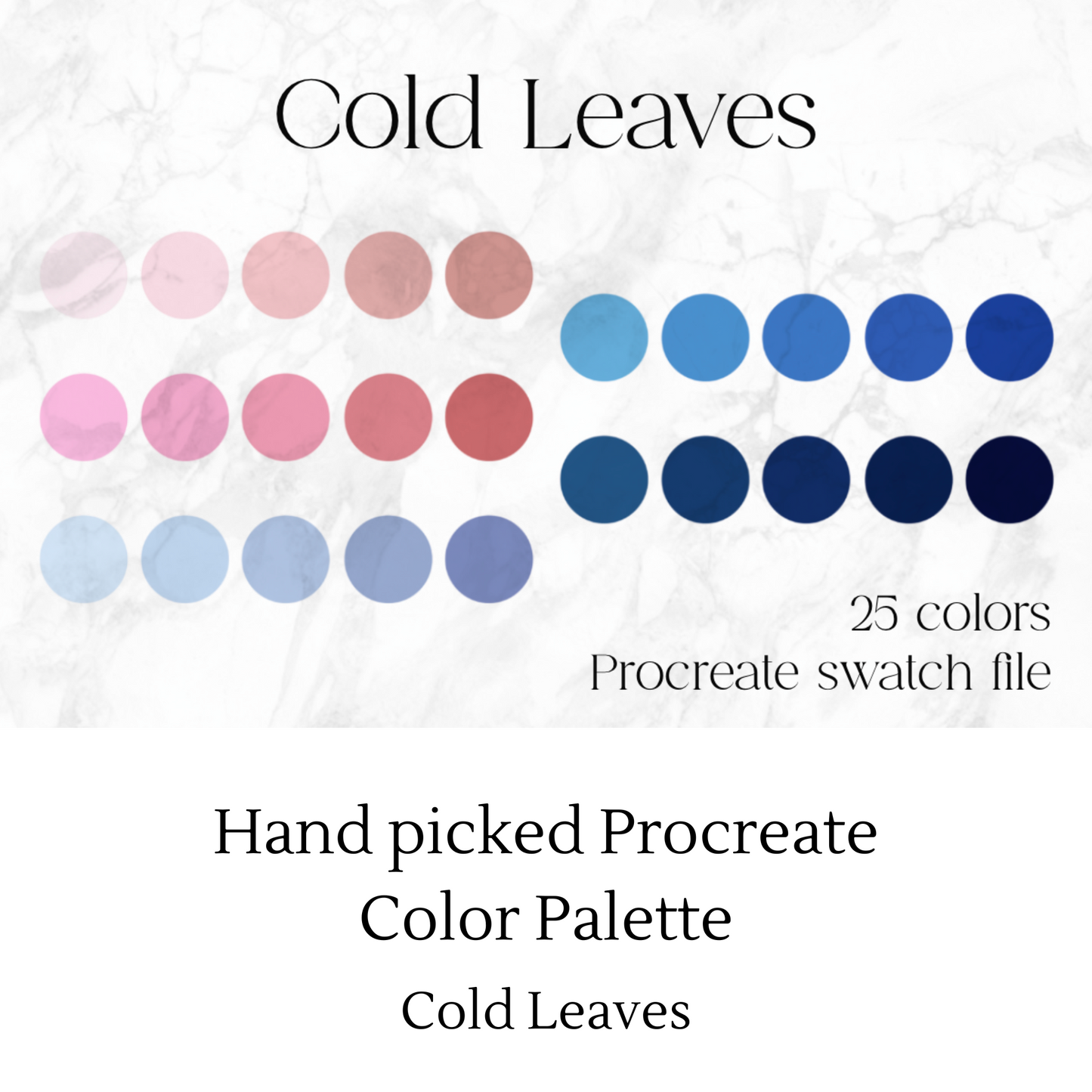 Cold Leaves Procreate Color Palette