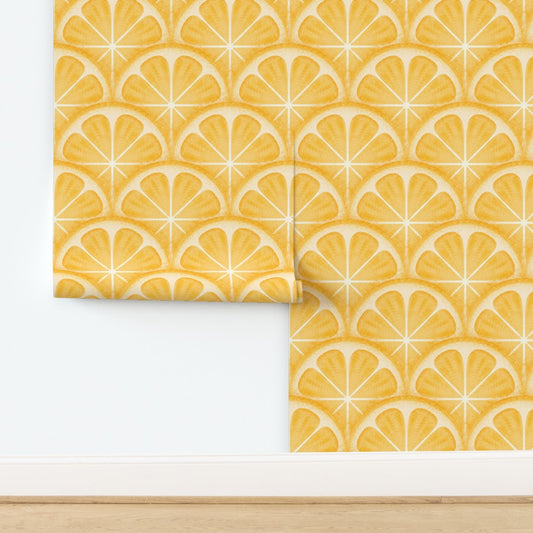 Orange Citrus Slices Luxury Wallpaper