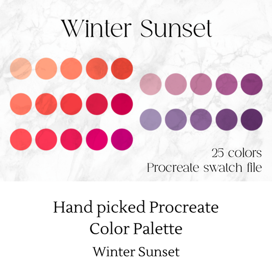 Winter Sunset Procreate Color Palette