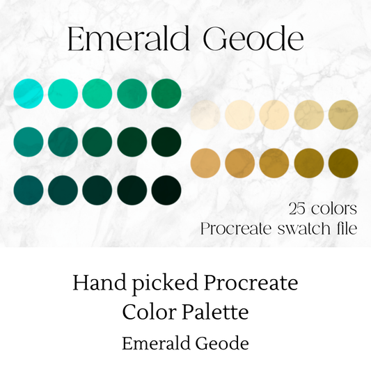 Emerald Geode Procreate Color Palette