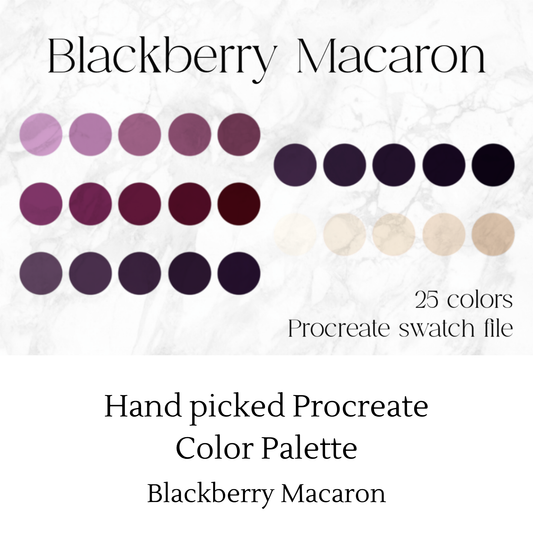 Blackberry Macaron Procreate Color Palette