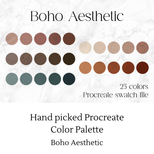 Boho Aesthetic Procreate Color Palette