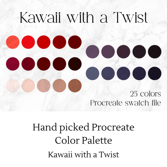 Kawaii With A Twist Procreate Color Palette