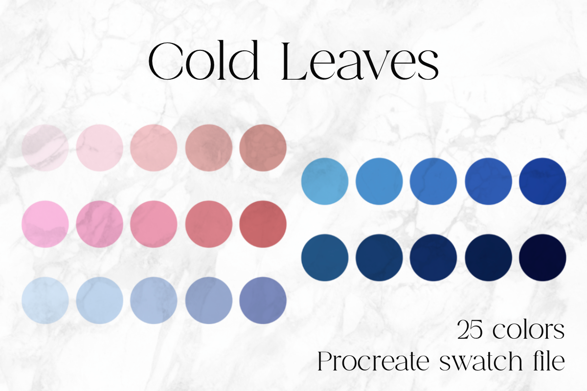 Cold Leaves Procreate Color Palette