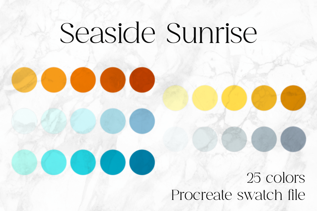 Seaside Sunrise Procreate Color Palette