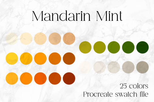 Mandarin Mint Procreate Color Palette