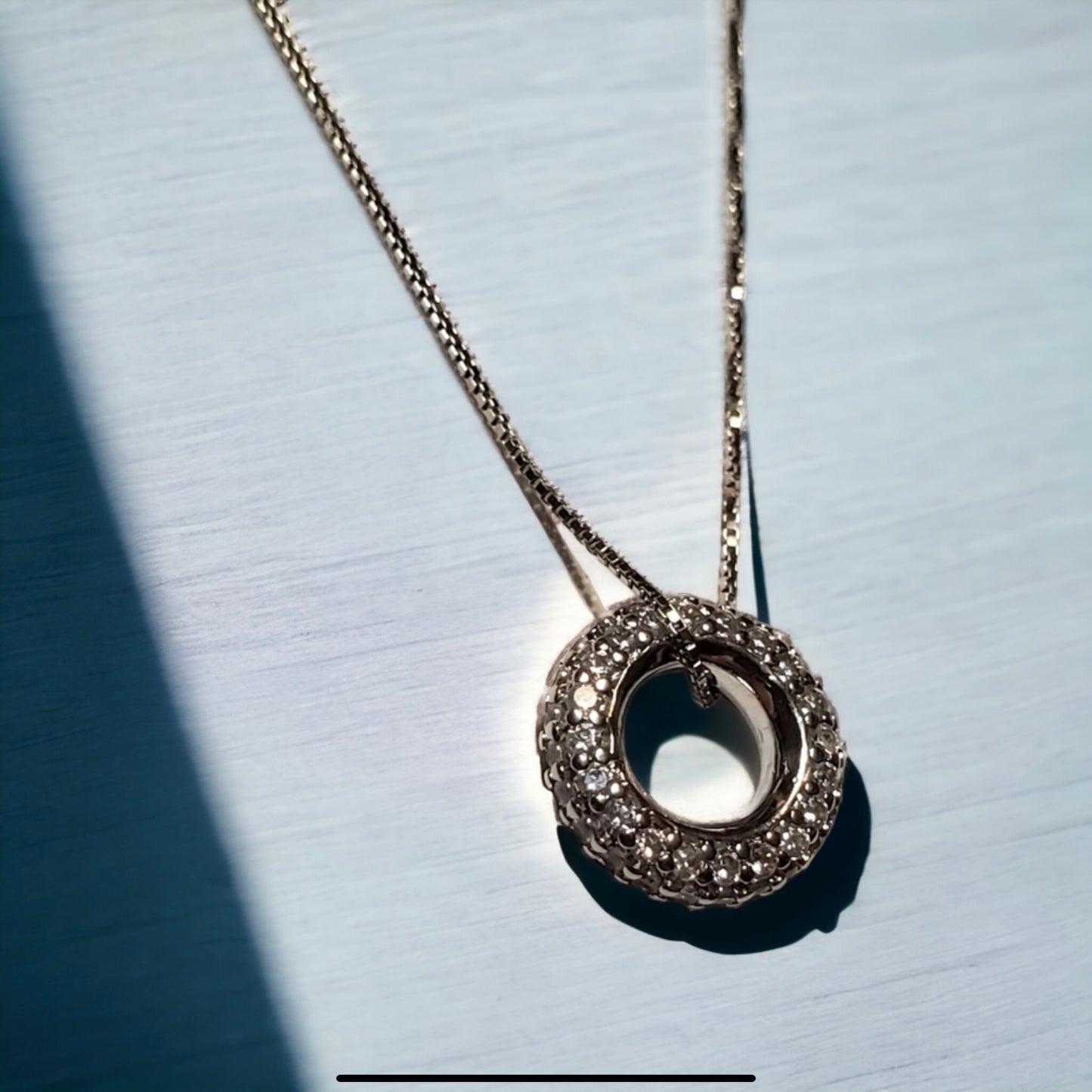 Cubic Zircon Ring Necklace