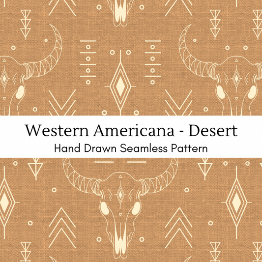 Western Americana - Desert Seamless Pattern