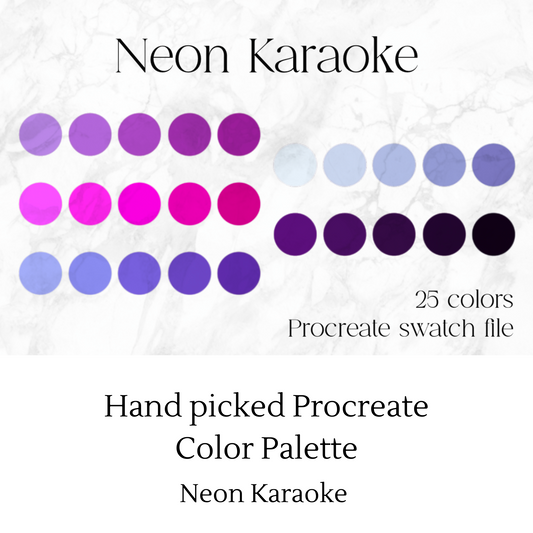 Neon Karaoke Procreate Color Palette