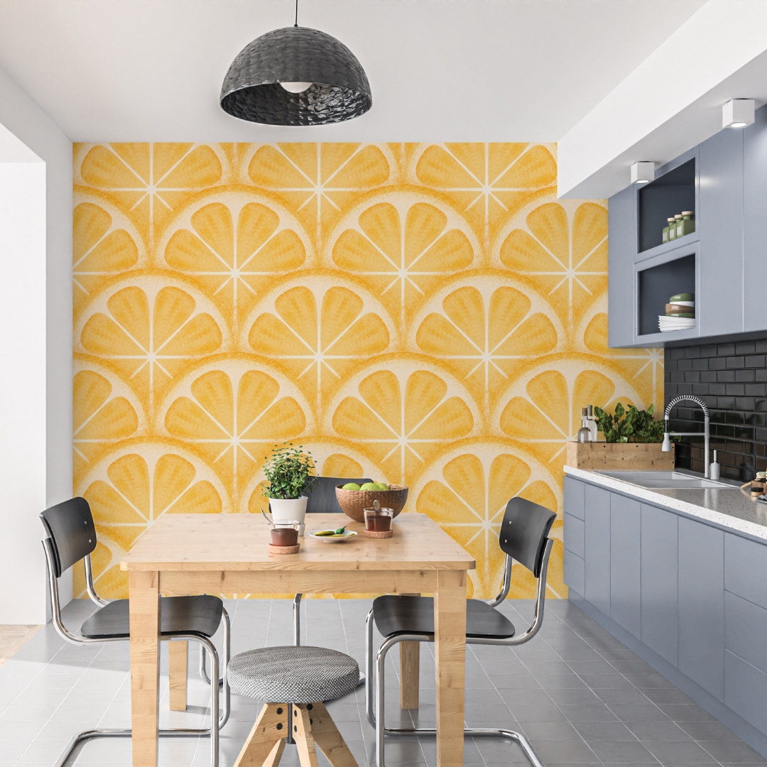 Orange Citrus Slices Luxury Wallpaper